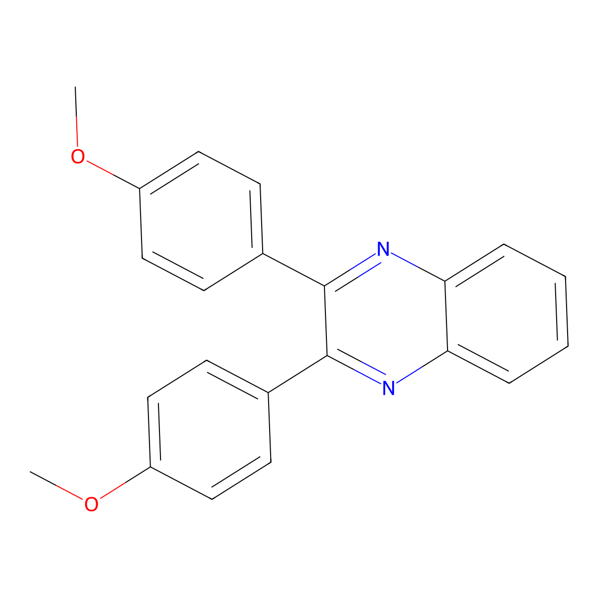 2,3-Di(4-methoxyphenyl)quinoxaline molecular structure, CAS 7248-16-0