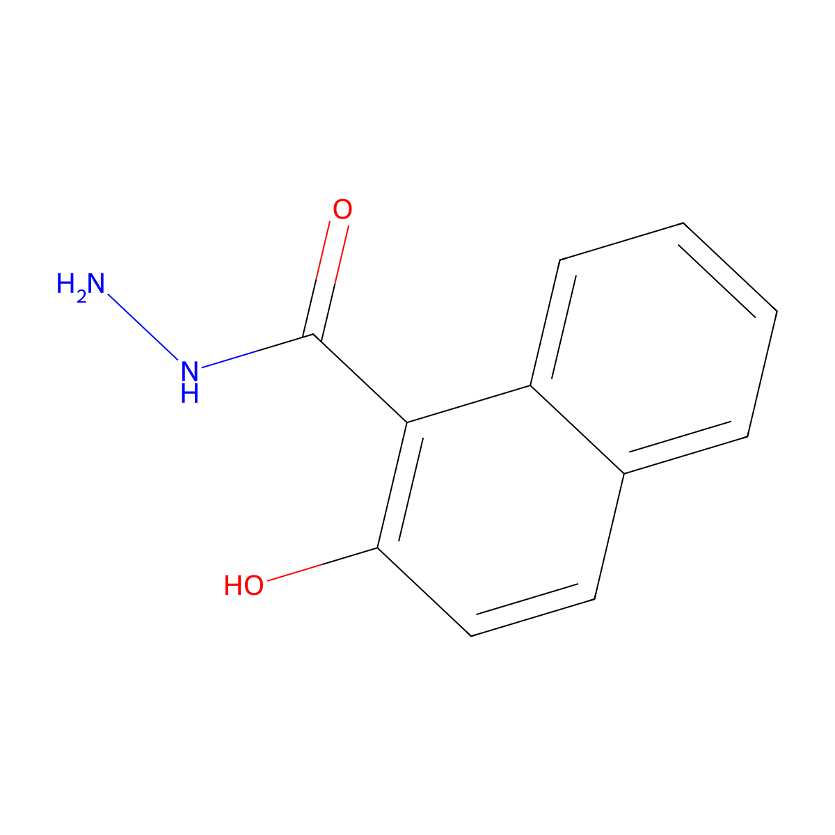 2-Hydroxynaphthalene-1-carbohydrazide molecular structure, CAS 7248-26-2