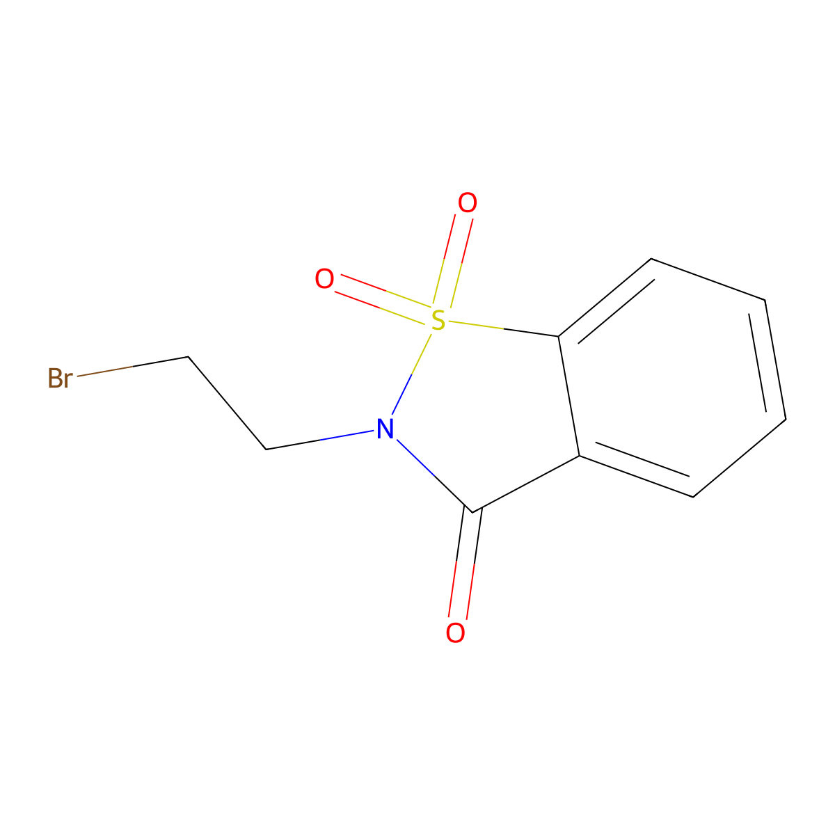 2-(2-Bromoethyl)-1H-1lambda~6~,2-benzothiazole-1,1,3(2H)-trione molecular structure, CAS 7248-71-7