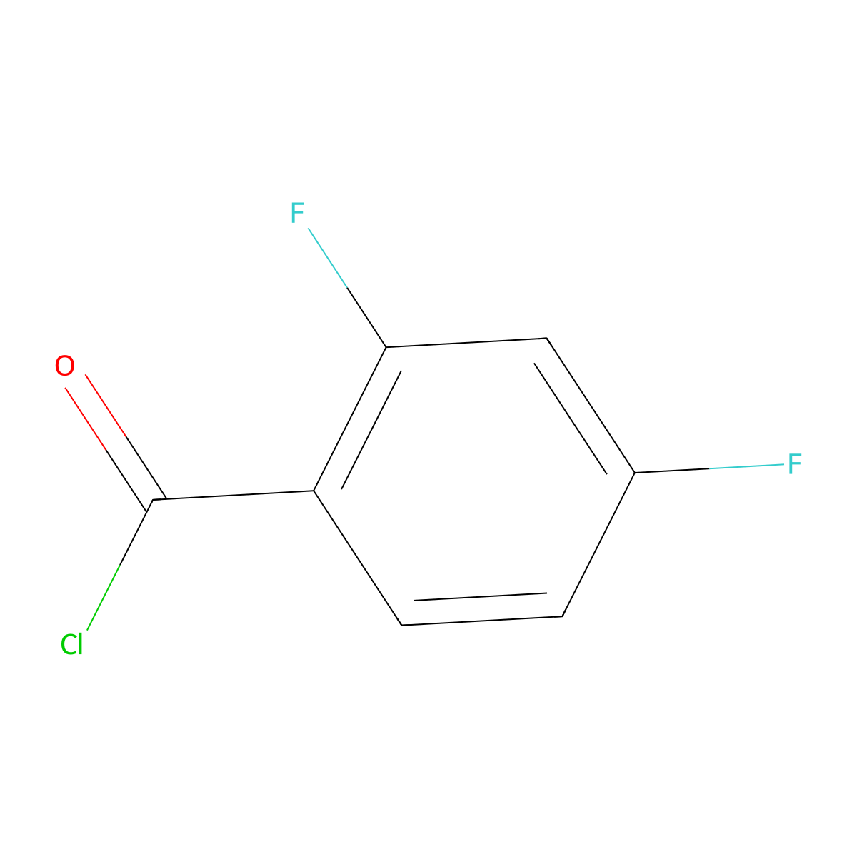 2,4-Difluorobenzoyl chloride molecular structure, CAS 72482-64-5