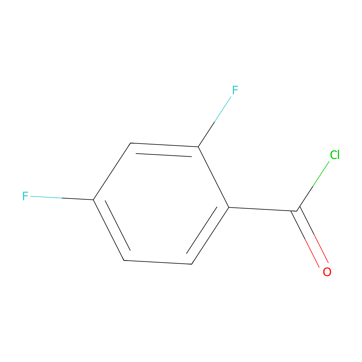 2,4-Difluorobenzoyl chloride molecular structure, CAS 72482-64-5