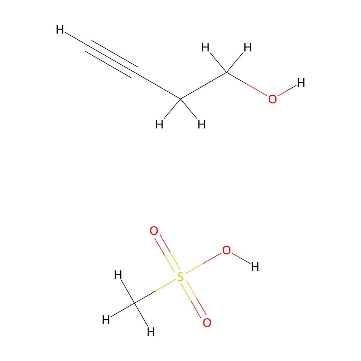 Methanesulfonic acid--but-3-yn-1-ol (1/1) molecular structure, CAS 72486-09-0
