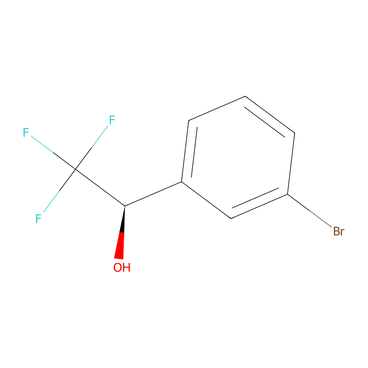(1R)-1-(3-bromophenyl)-2,2,2-trifluoroethan-1-ol molecular structure, CAS 72487-07-1