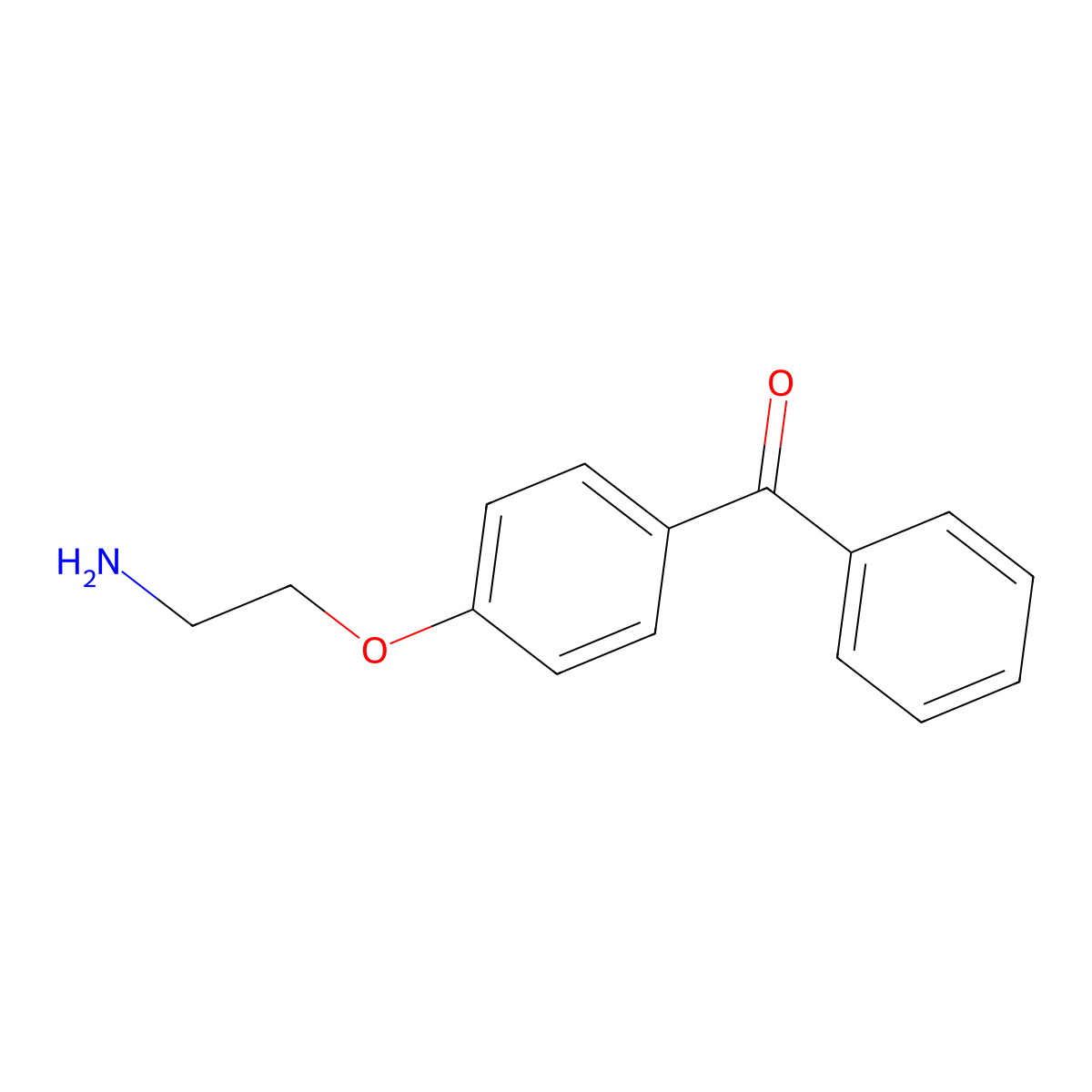 [4-(2-Aminoethoxy)phenyl]-phenylmethanone molecular structure, CAS 72489-83-9