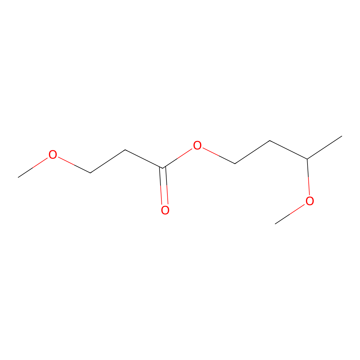 3-Methoxybutyl 3-methoxypropanoate molecular structure, CAS 7249-04-9