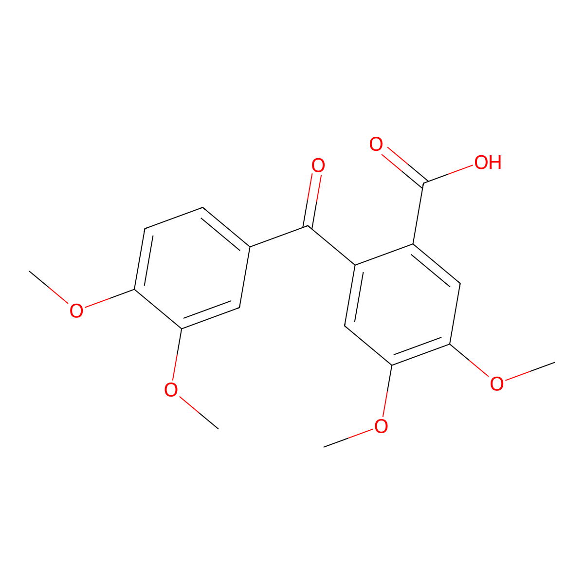 2-(3,4-Dimethoxybenzoyl)-4,5-dimethoxybenzoic acid molecular structure, CAS 7249-36-7
