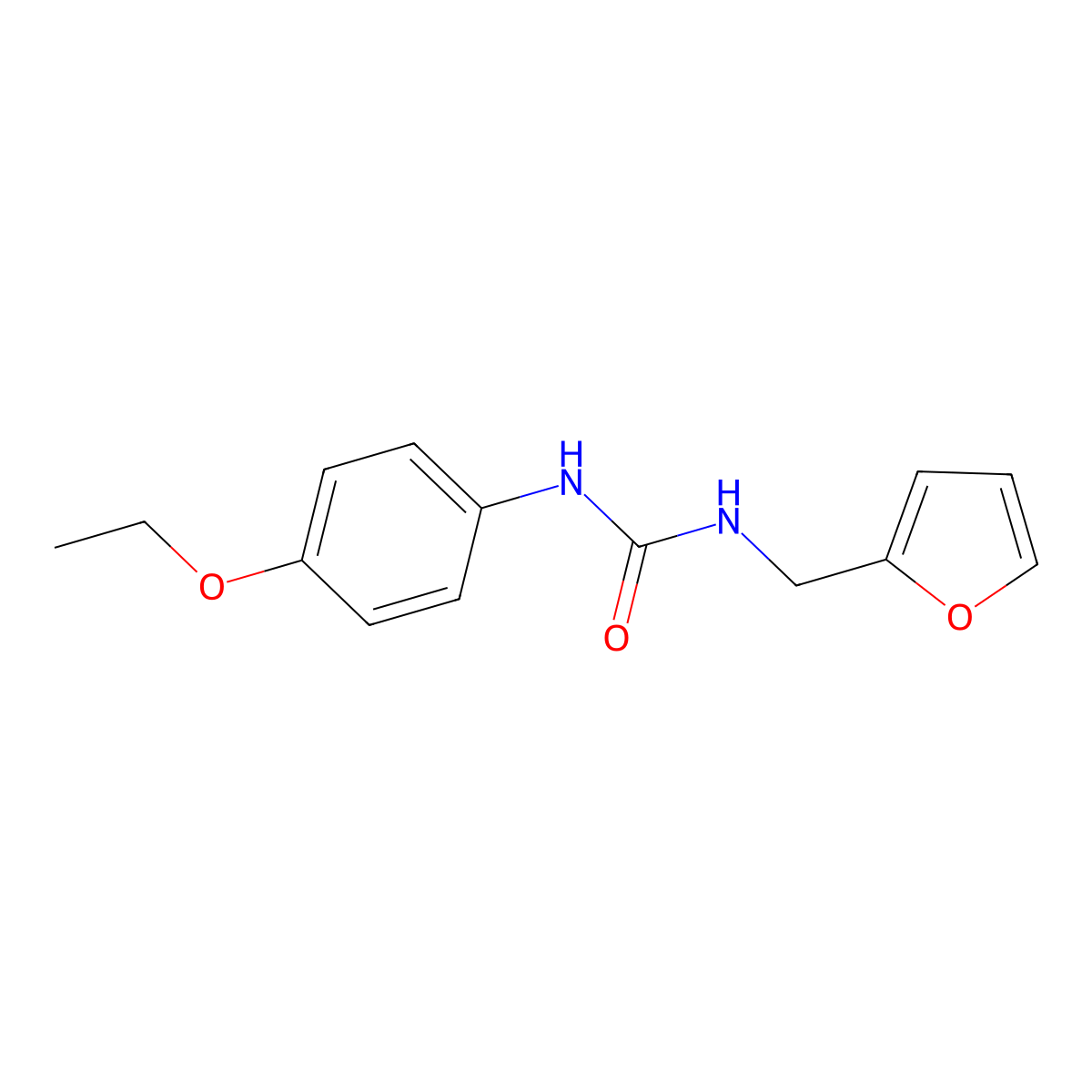 1-(4-Ethoxyphenyl)-3-(2-furylmethyl)urea molecular structure, CAS 7249-67-4