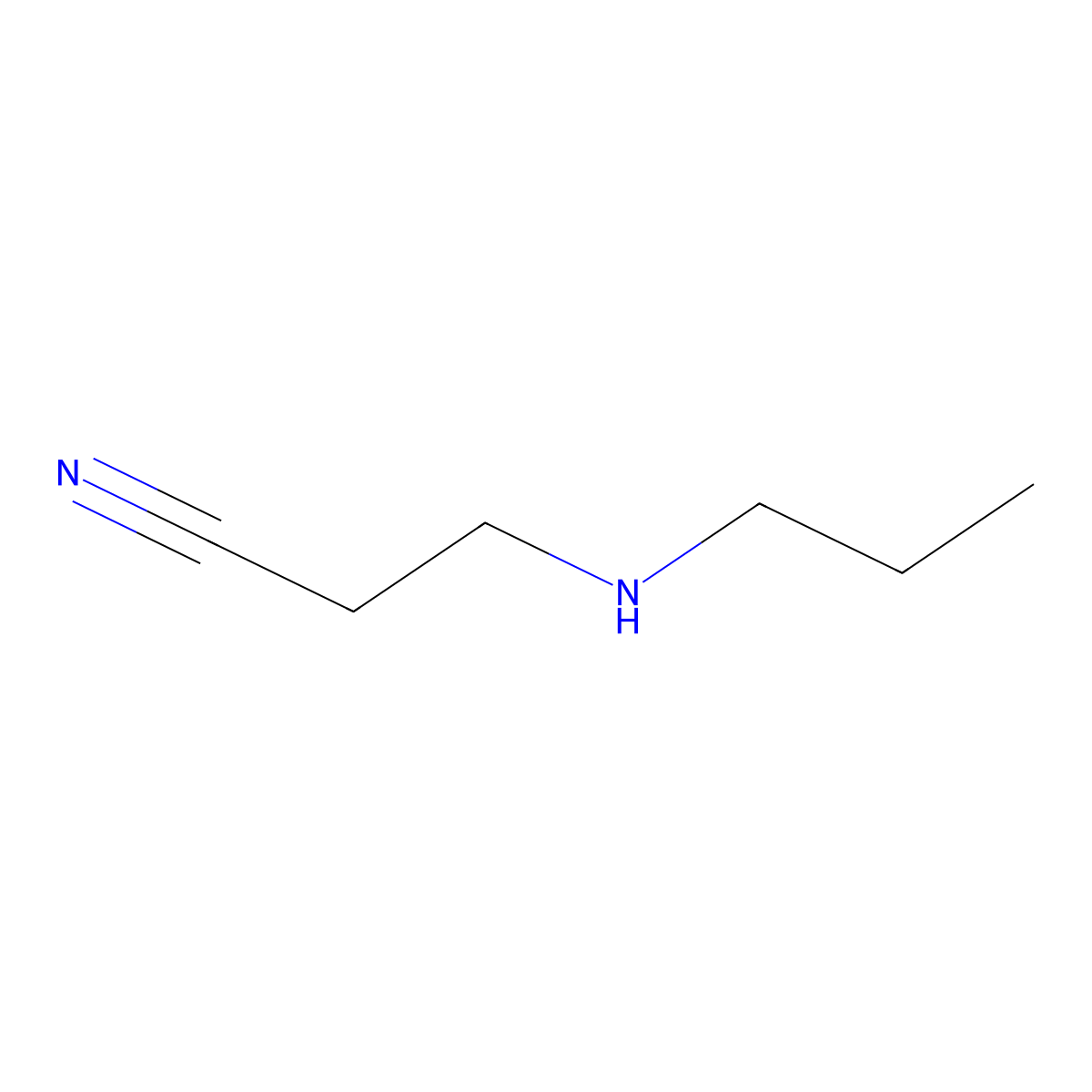 3-(Propylamino)propanenitrile molecular structure, CAS 7249-87-8