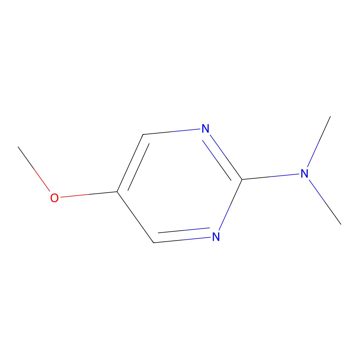 5-methoxy-N,N-dimethylpyrimidin-2-amine molecular structure, CAS 72491-83-9