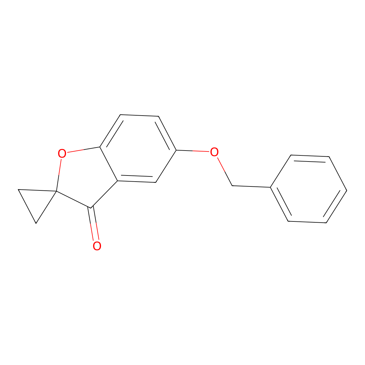5-(benzyloxy)-3H-spiro[1-benzofuran-2,1'-cyclopropane]-3-one molecular structure, CAS 72492-09-2