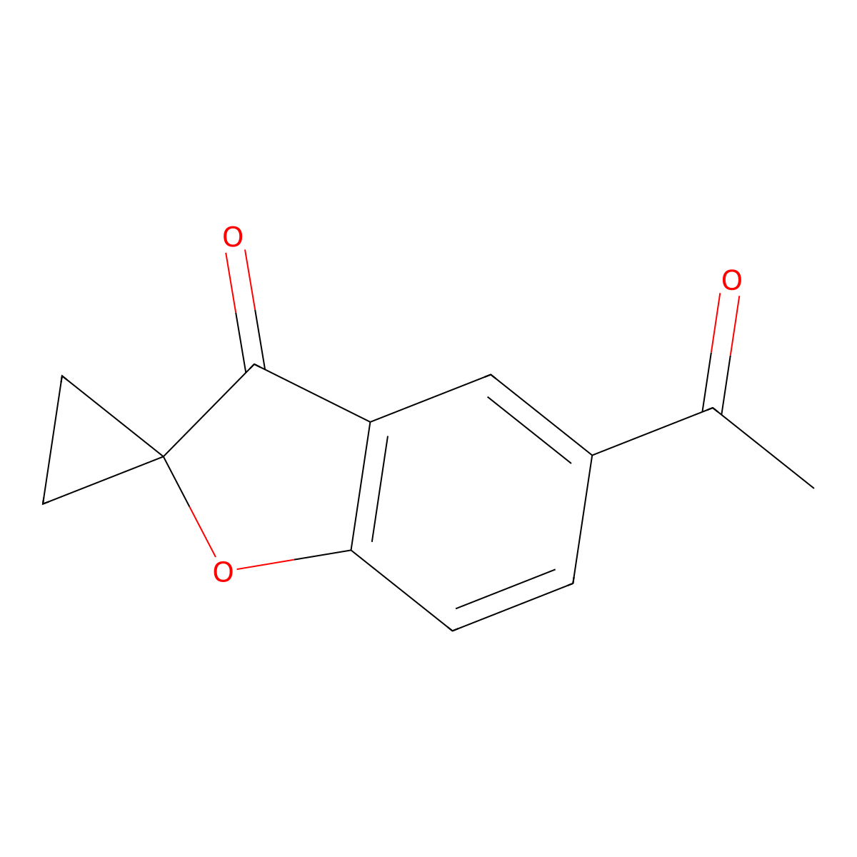 5-Acetylspiro(benzofuran-2(3H),1'-cyclopropan)-3-one molecular structure, CAS 72492-12-7