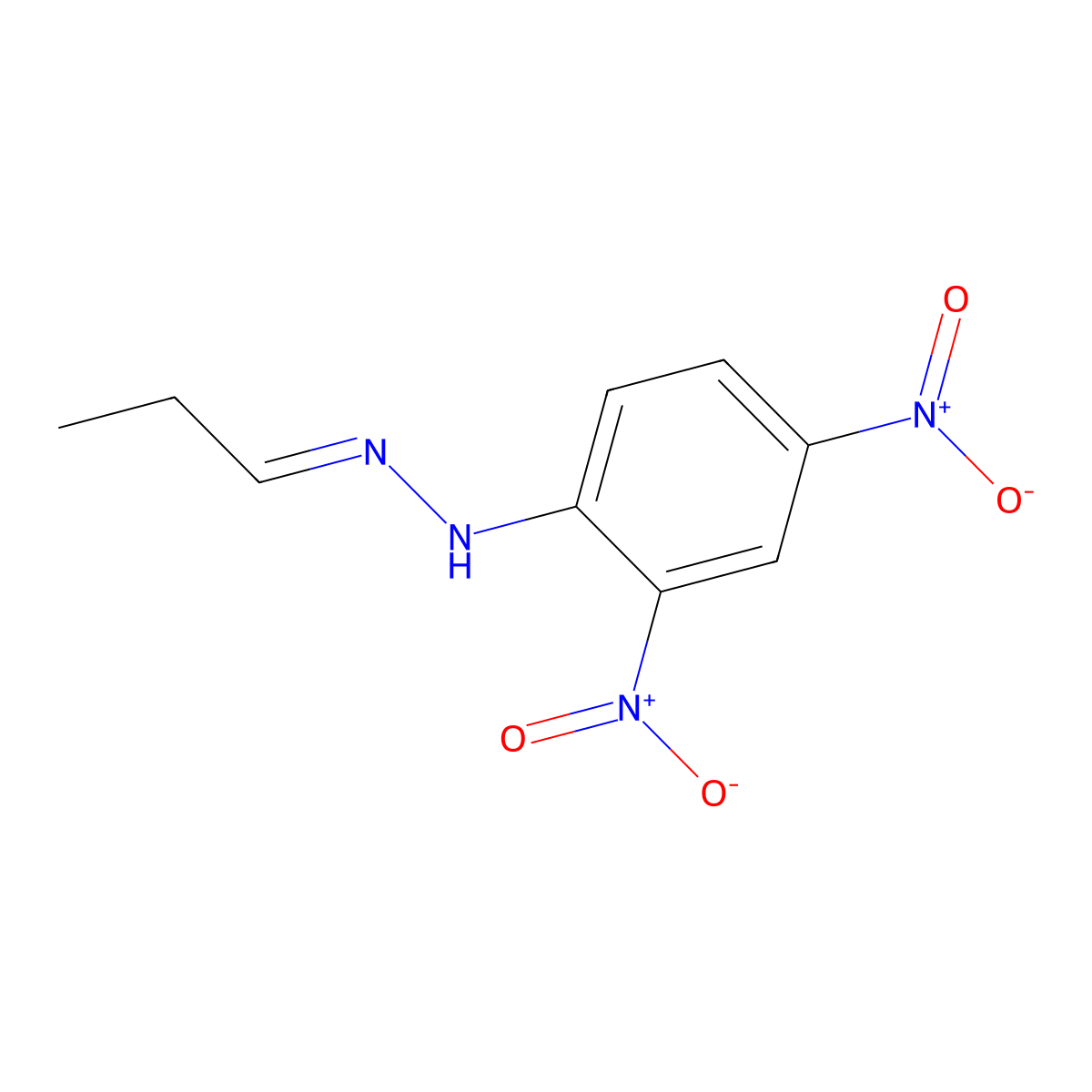 1-(2,4-Dinitrophenyl)-2-propylidenehydrazine molecular structure, CAS 725-00-8