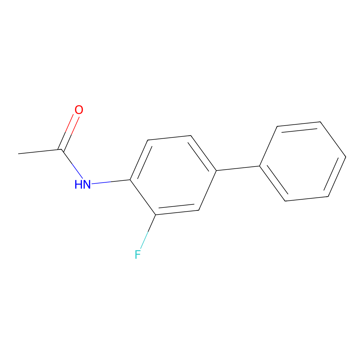 3-Fluoro-4-acetylaminobiphenyl molecular structure, CAS 725-04-2