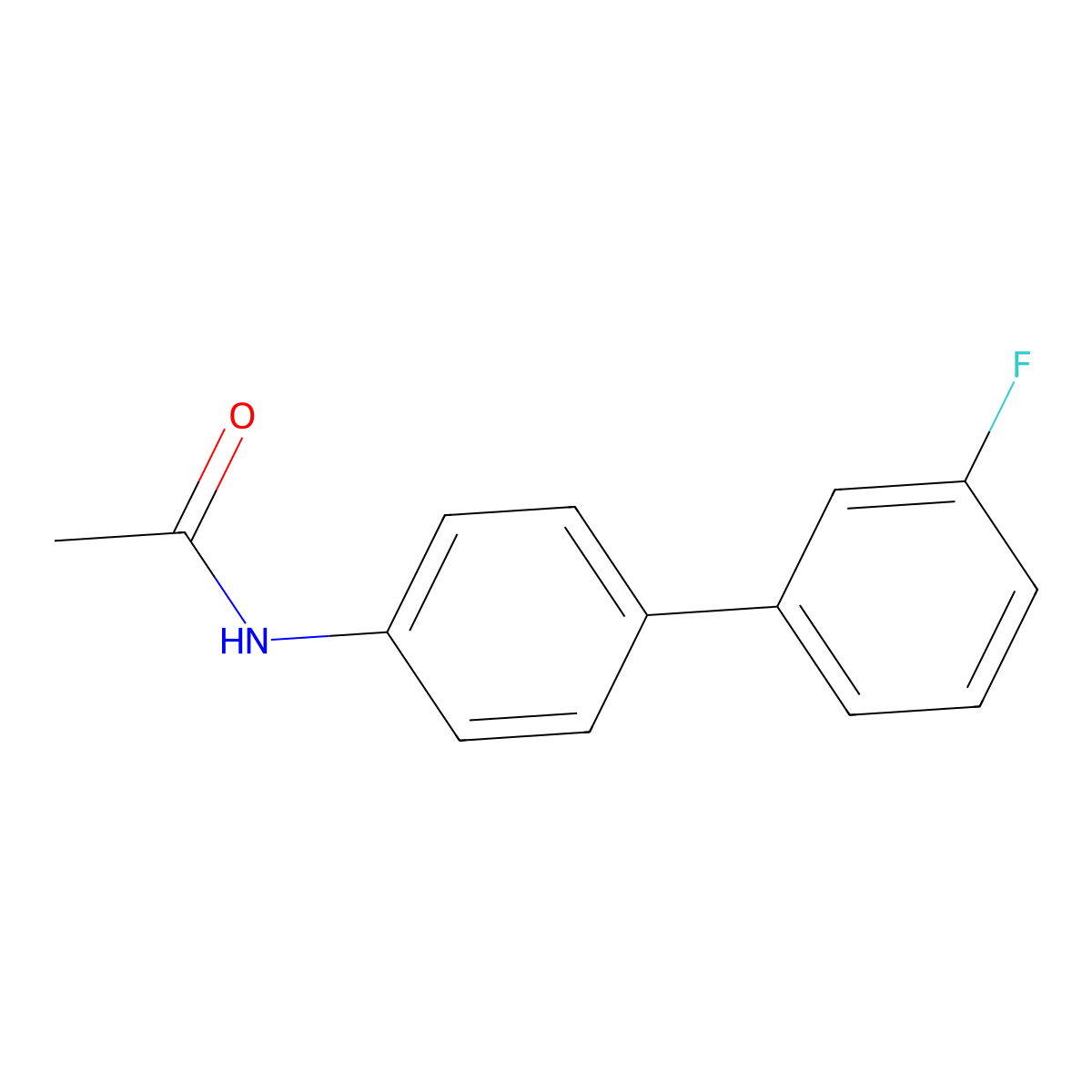 4'-(m-Fluorophenyl)acetanilide molecular structure, CAS 725-06-4
