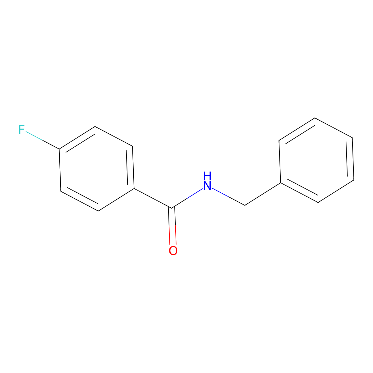 N-benzyl-4-fluorobenzamide molecular structure, CAS 725-38-2