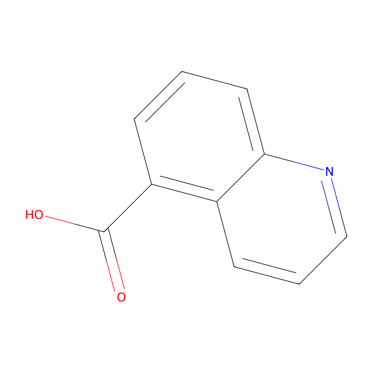 Quinoline-5-carboxylic acid molecular structure, CAS 7250-53-5