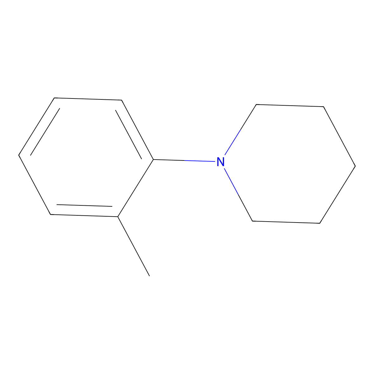 N-(2-Methylphenyl)piperidine molecular structure, CAS 7250-70-6