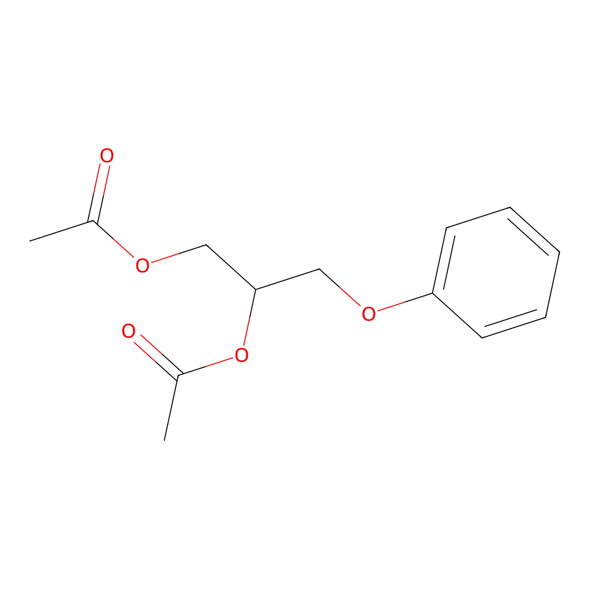 1,1'-(1-(Phenoxymethyl)-1,2-ethanediyl) diacetate molecular structure, CAS 7250-71-7