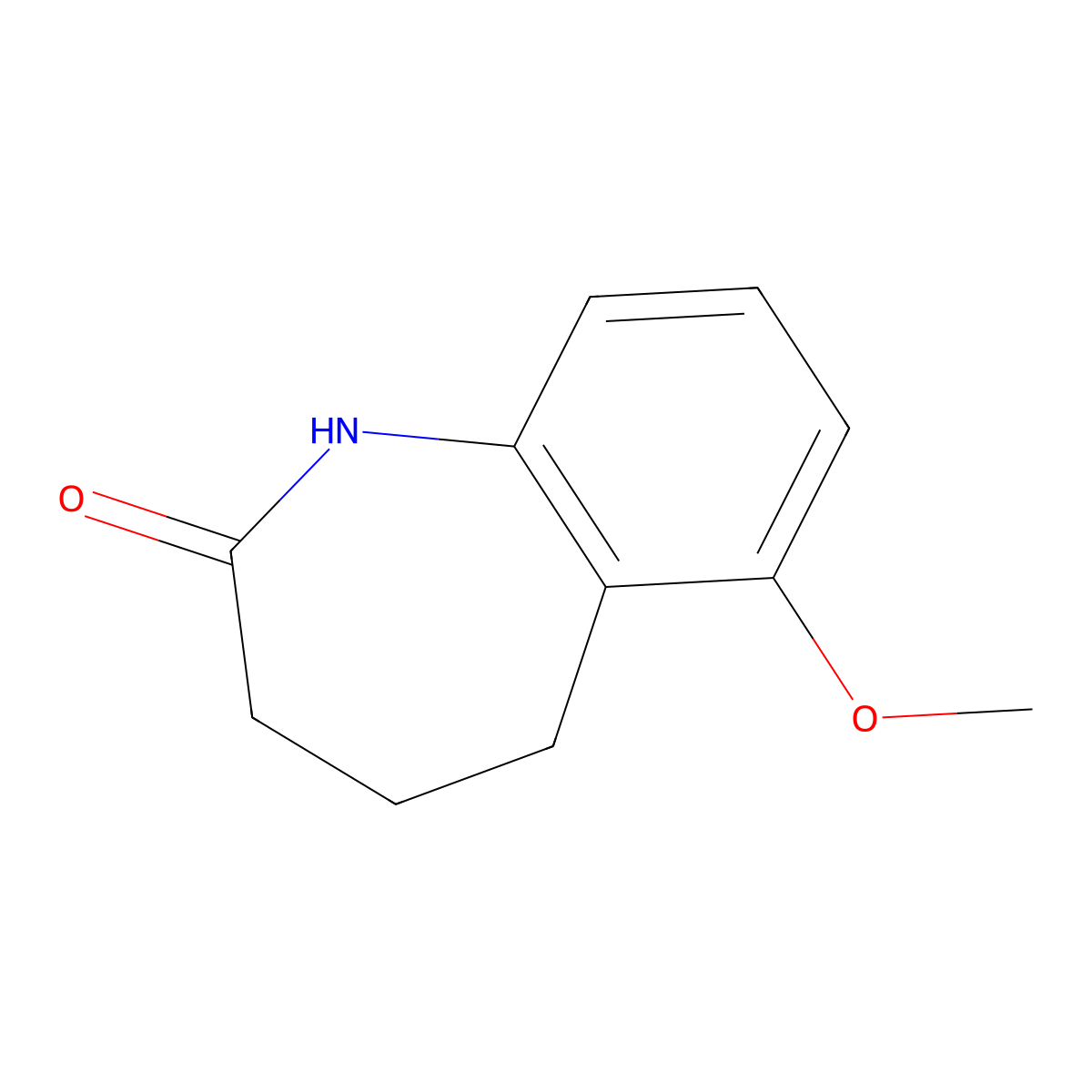 6-methoxy-2,3,4,5-tetrahydro-1H-1-benzazepin-2-one molecular structure, CAS 72503-43-6