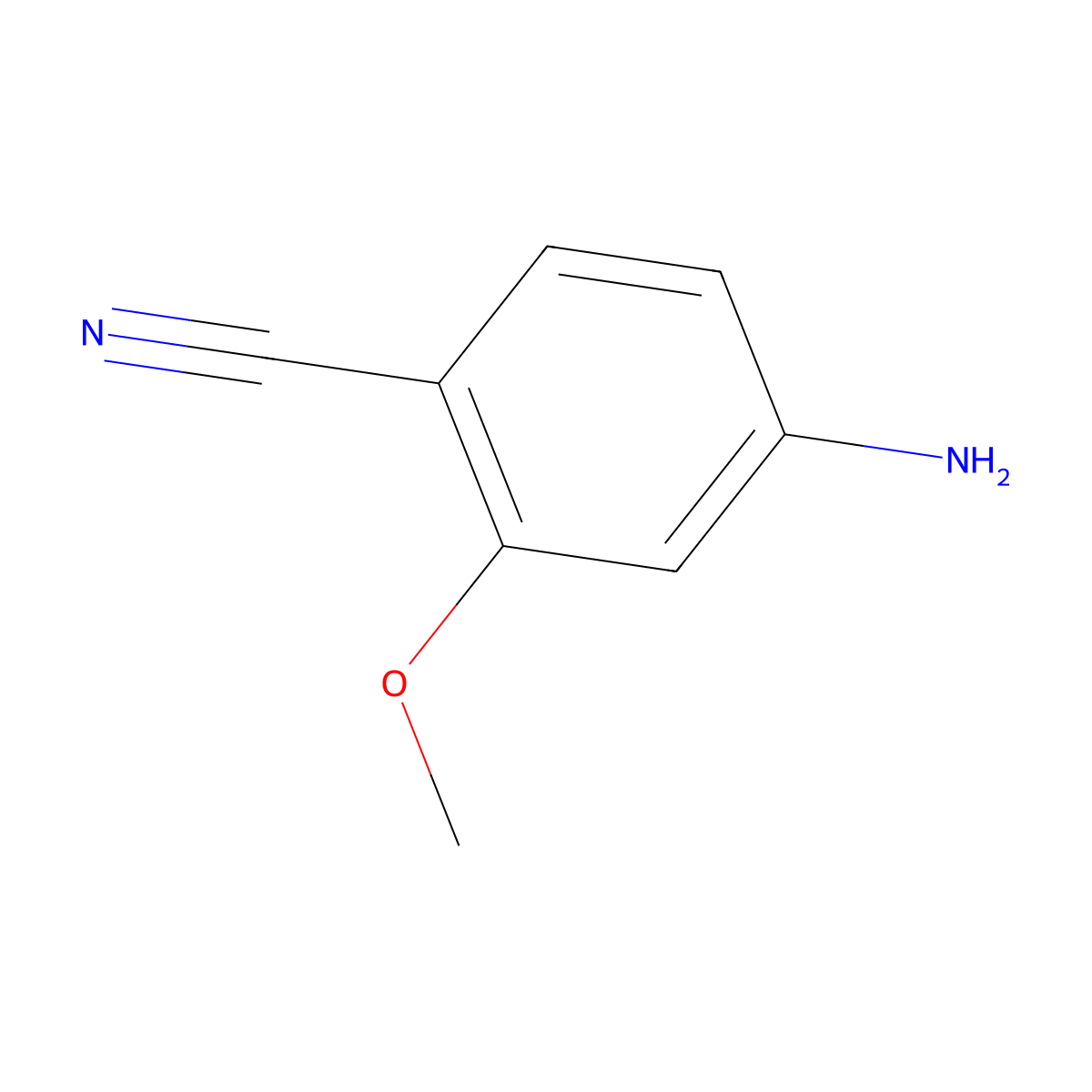 4-Amino-2-methoxybenzonitrile molecular structure, CAS 7251-09-4