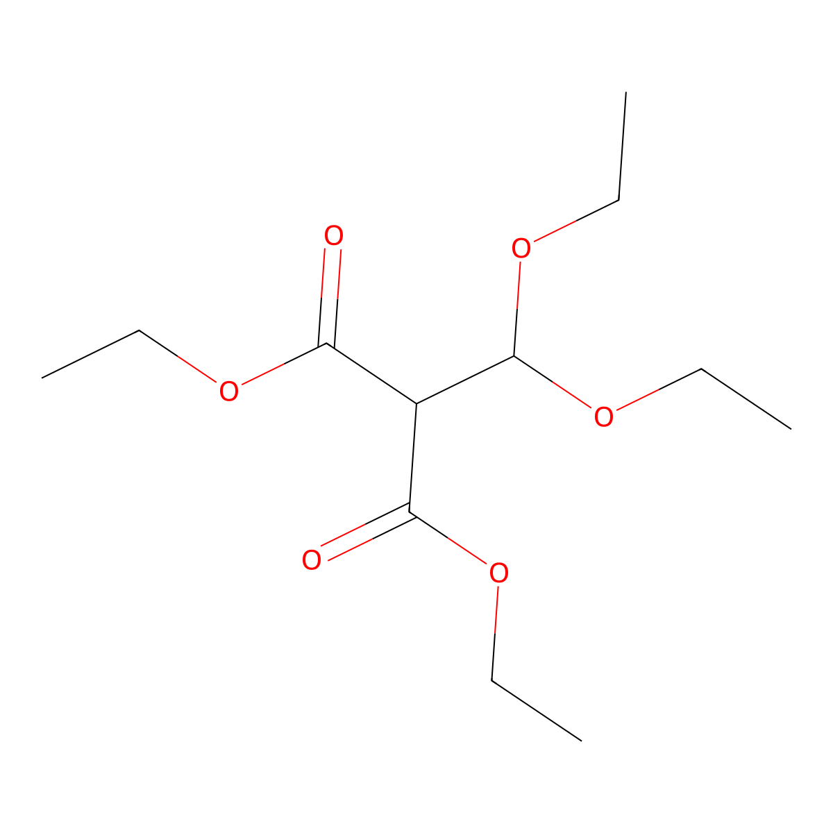 Diethyl(diethoxymethyl)propanedioate molecular structure, CAS 7251-32-3