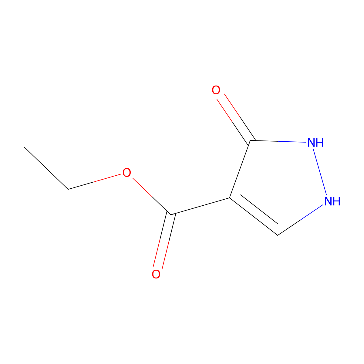 Ethyl 2,3-dihydro-3-oxo-1H-pyrazole-4-carboxylate molecular structure, CAS 7251-53-8
