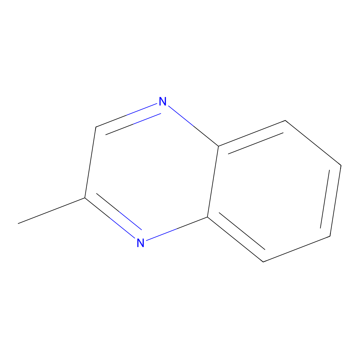 2-Methylquinoxaline molecular structure, CAS 7251-61-8