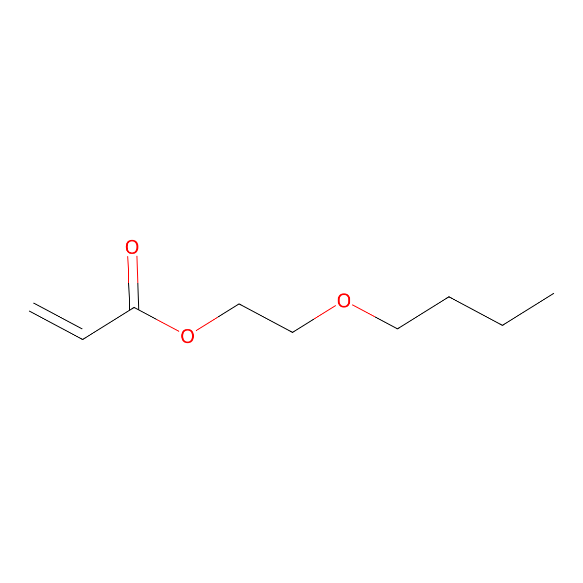 2-Butoxyethyl acrylate molecular structure, CAS 7251-90-3