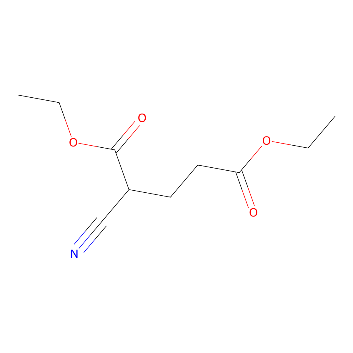 Diethyl 2-cyanopentanedioate molecular structure, CAS 7251-97-0