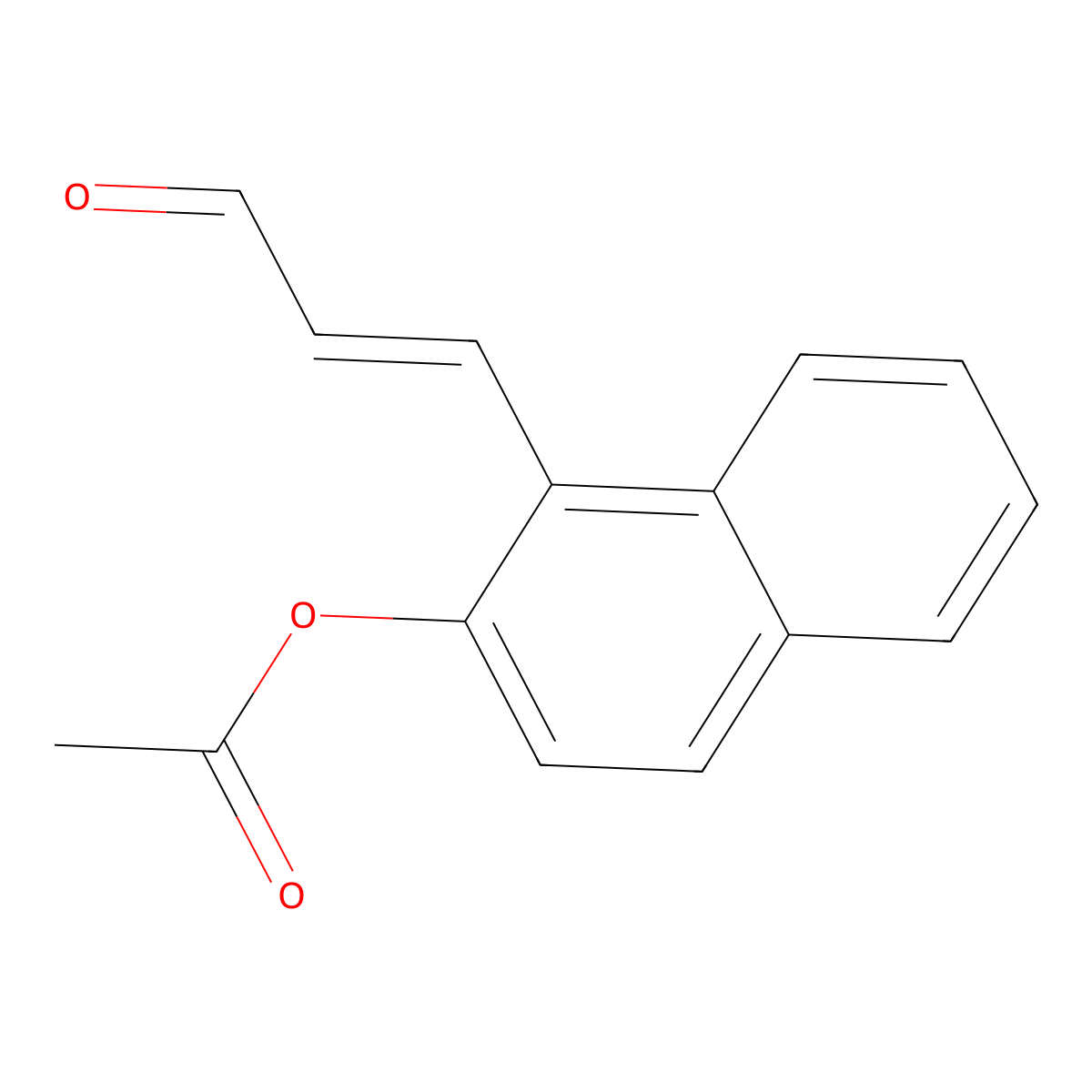 1-(3-Oxoprop-1-en-1-yl)naphthalen-2-yl acetate molecular structure, CAS 72516-76-8
