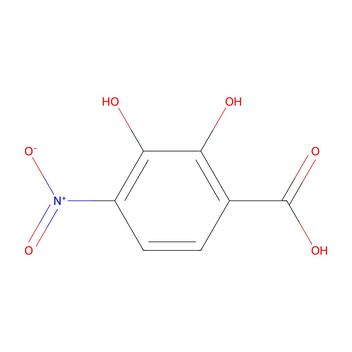 2,3-Dihydroxy-4-nitrobenzoic acid molecular structure, CAS 72517-19-2