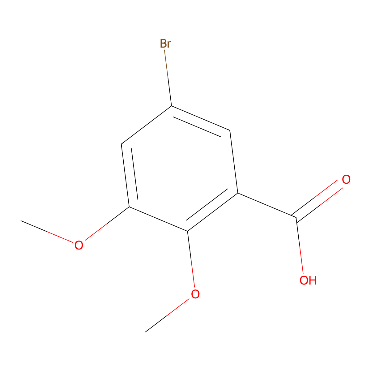 5-Bromo-2,3-dimethoxybenzoic acid molecular structure, CAS 72517-23-8