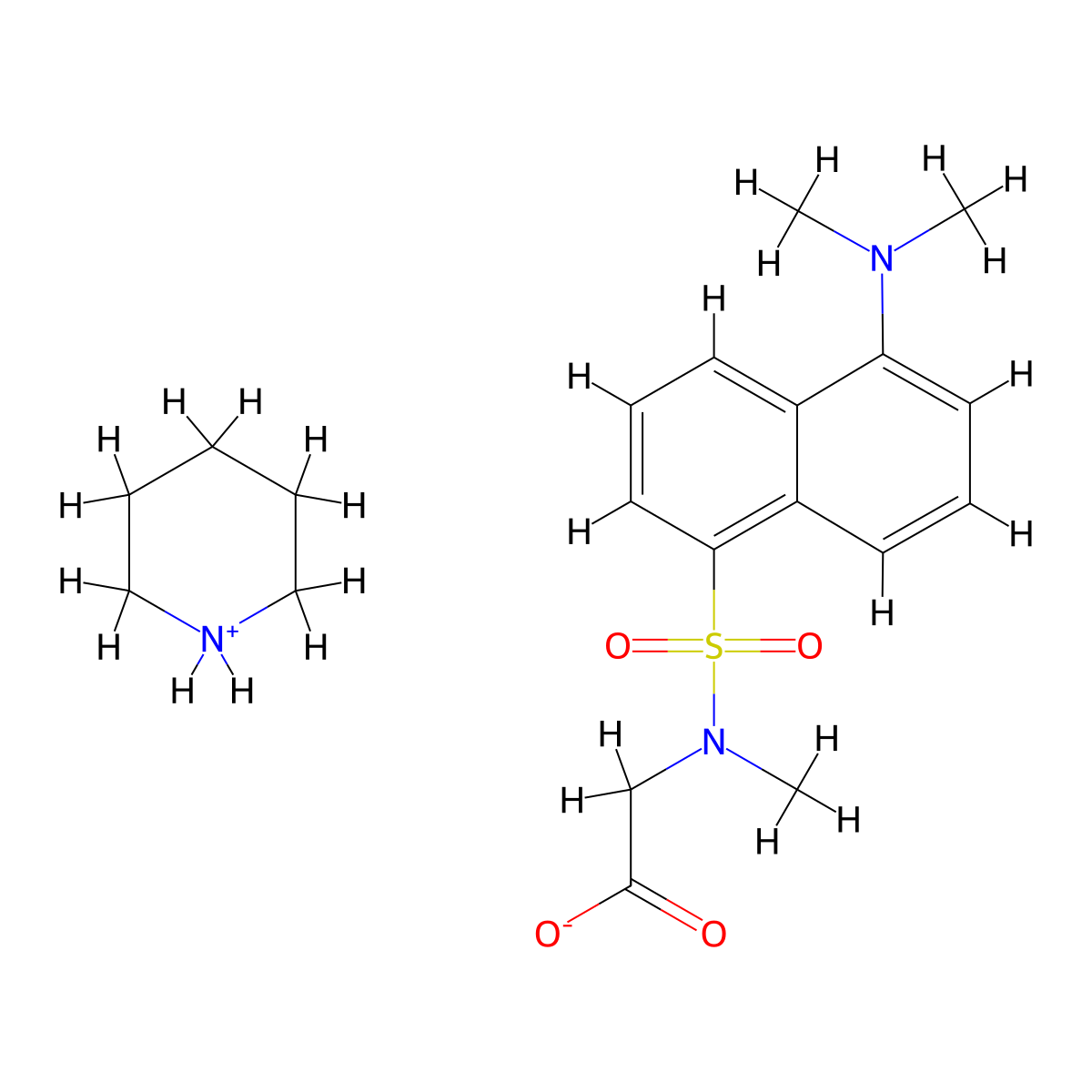Dansylsarcosine piperidinium salt molecular structure, CAS 72517-44-3