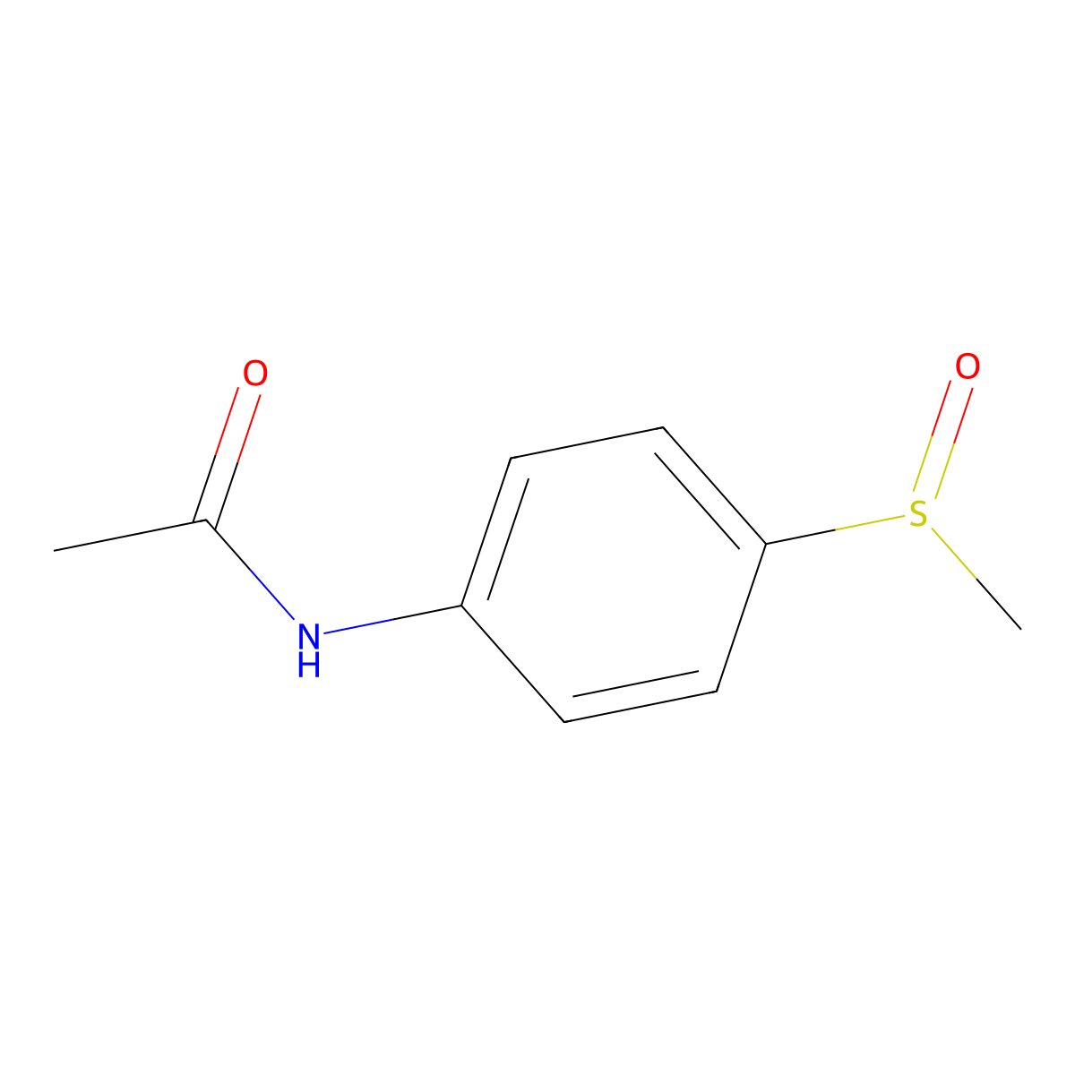 N-(4-methylsulfinylphenyl)acetamide molecular structure, CAS 72518-23-1