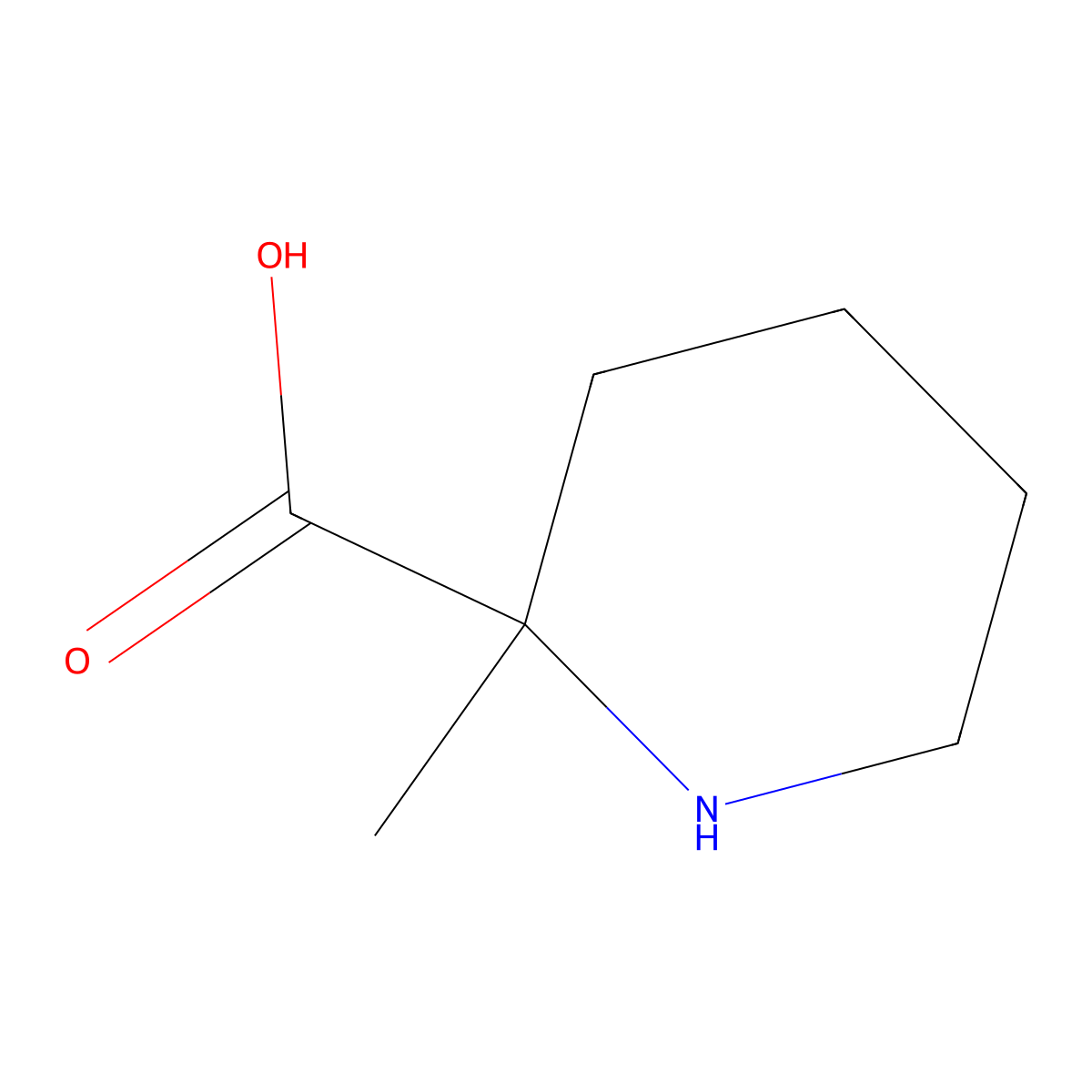 2-Methyl-2-piperidinecarboxylic acid molecular structure, CAS 72518-41-3