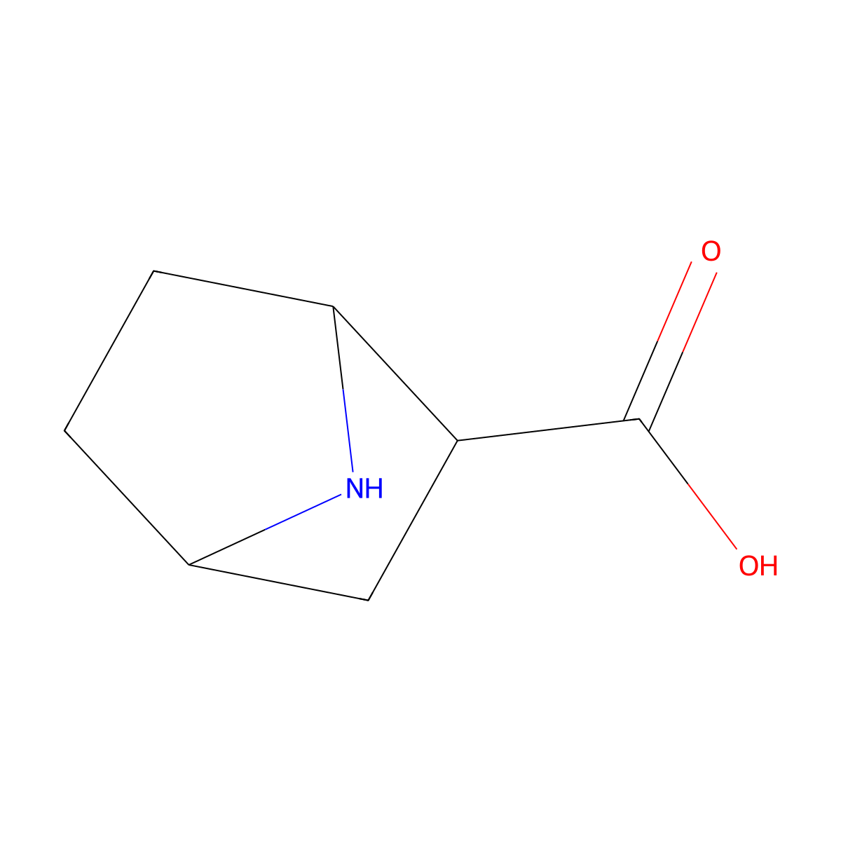 7-Azabicyclo[2.2.1]heptane-2-carboxylic acid molecular structure, CAS 72519-19-8