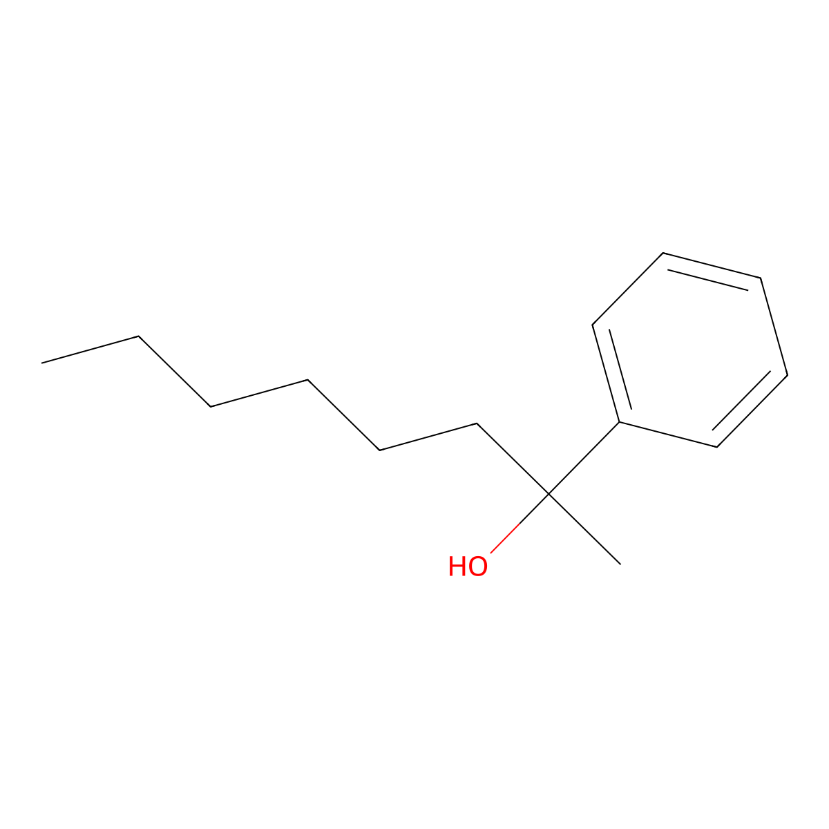 2-Phenyloctan-2-ol molecular structure, CAS 7252-61-1