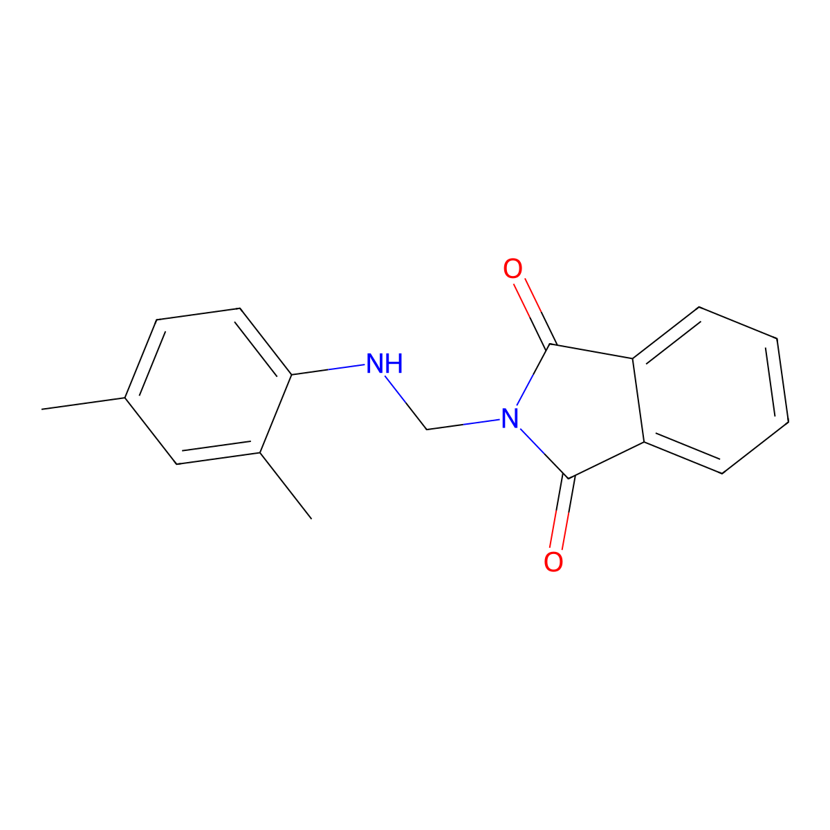 2-[(2,4-Dimethylanilino)methyl]isoindoline-1,3-dione molecular structure, CAS 7252-68-8