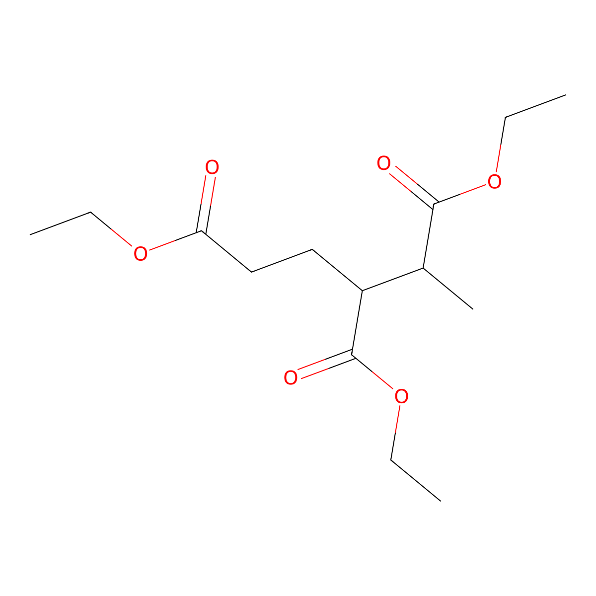 Triethyl pentane-1,3,4-tricarboxylate molecular structure, CAS 7252-77-9