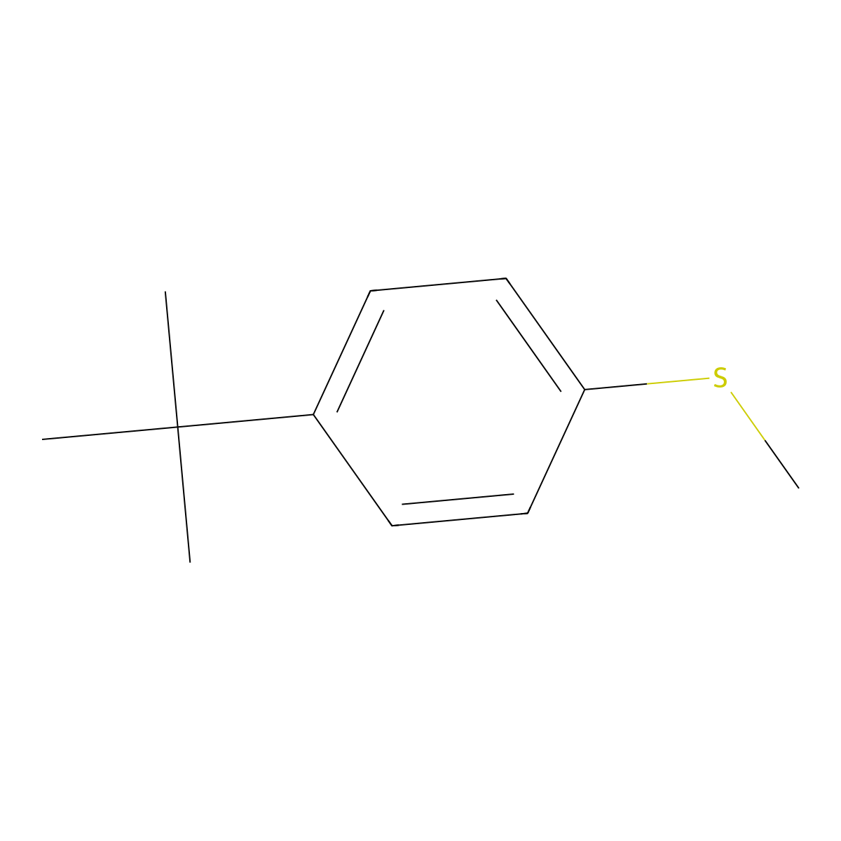 4-Tert-butylphenyl methyl sulfide molecular structure, CAS 7252-86-0