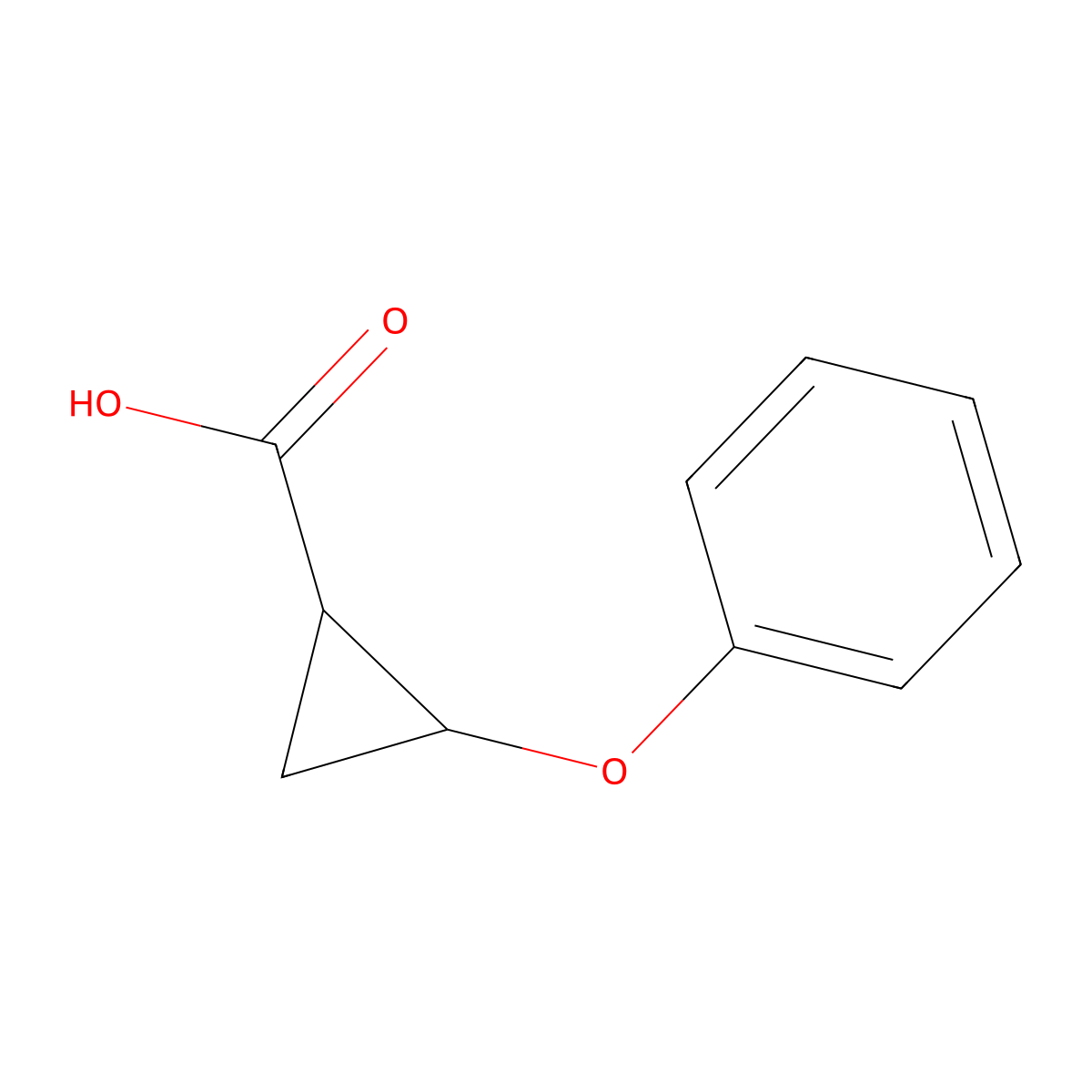 2-Phenoxycyclopropanecarboxylic acid molecular structure, CAS 7252-94-0