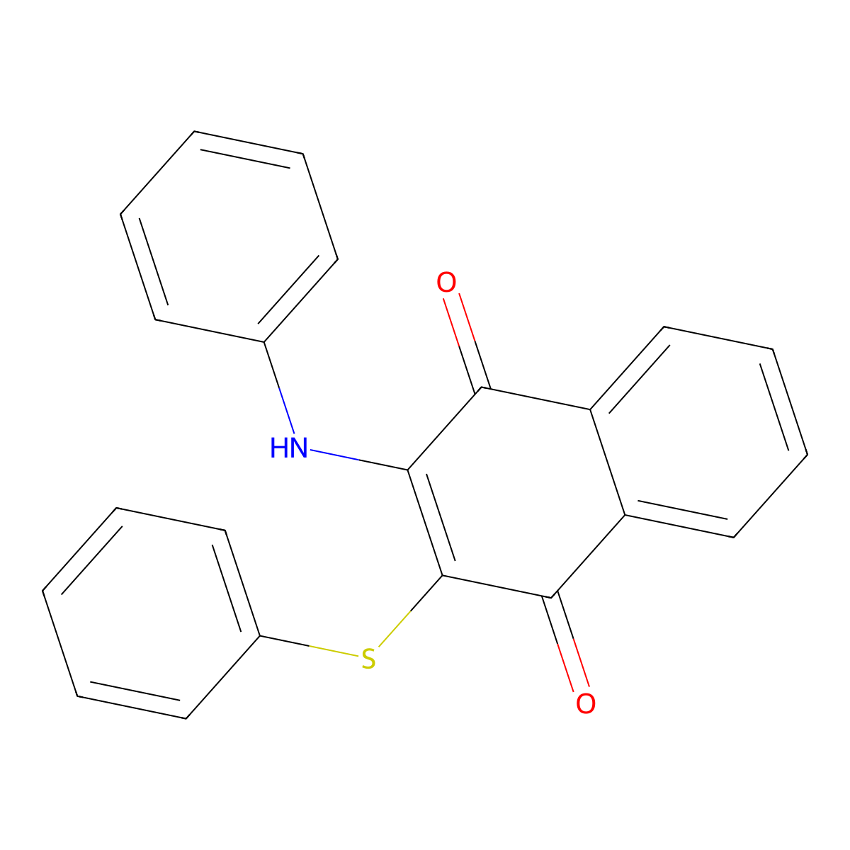 2-Anilino-3-(phenylsulfanyl)naphthoquinone molecular structure, CAS 72520-46-8