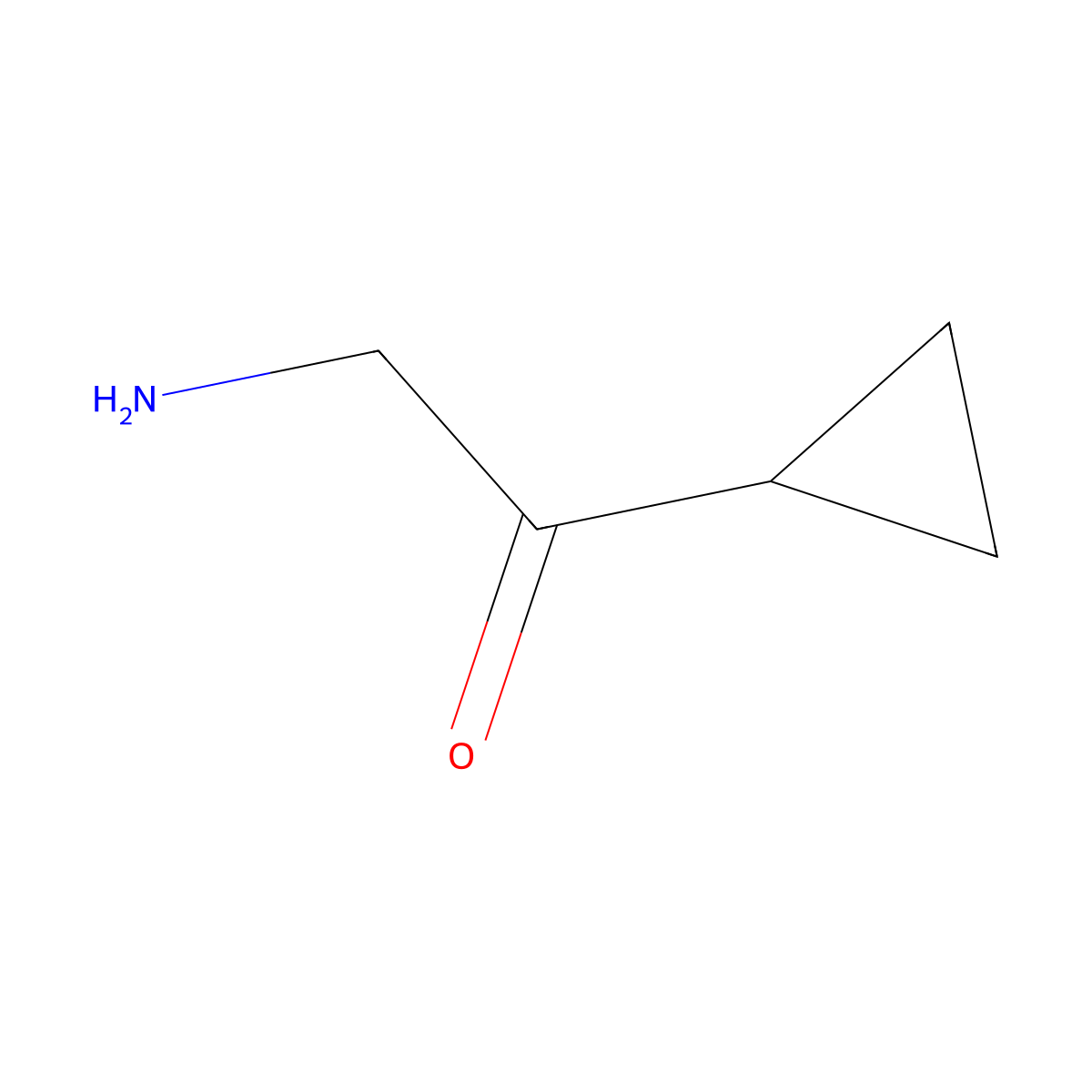 2-Amino-1-cyclopropylethan-1-one molecular structure, CAS 725205-48-1
