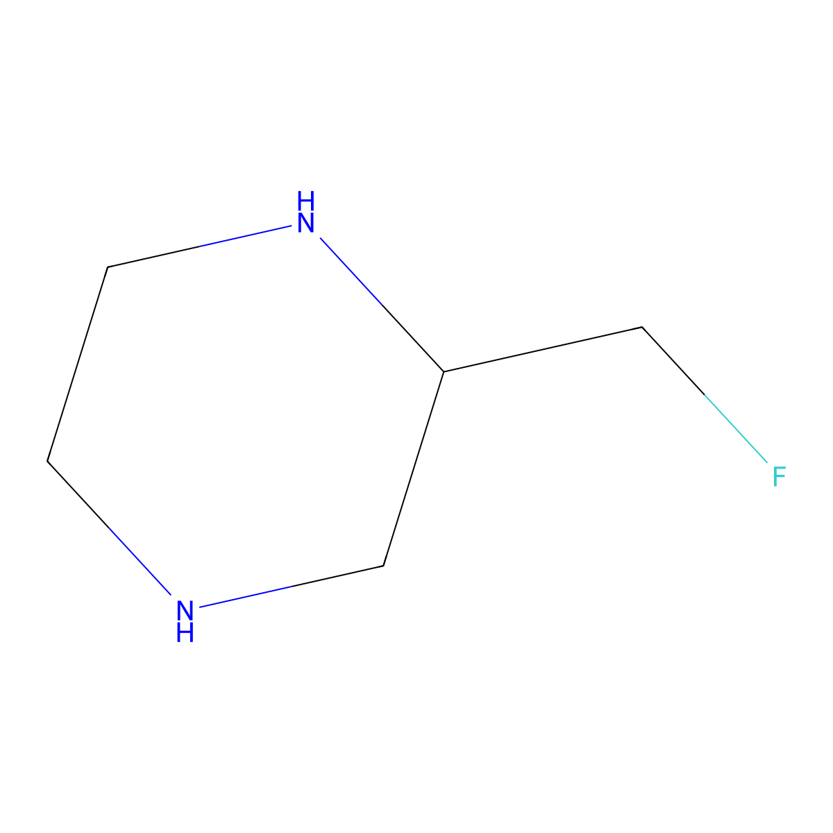 (R)-2-(Fluoromethyl)piperazine molecular structure, CAS 725206-94-0
