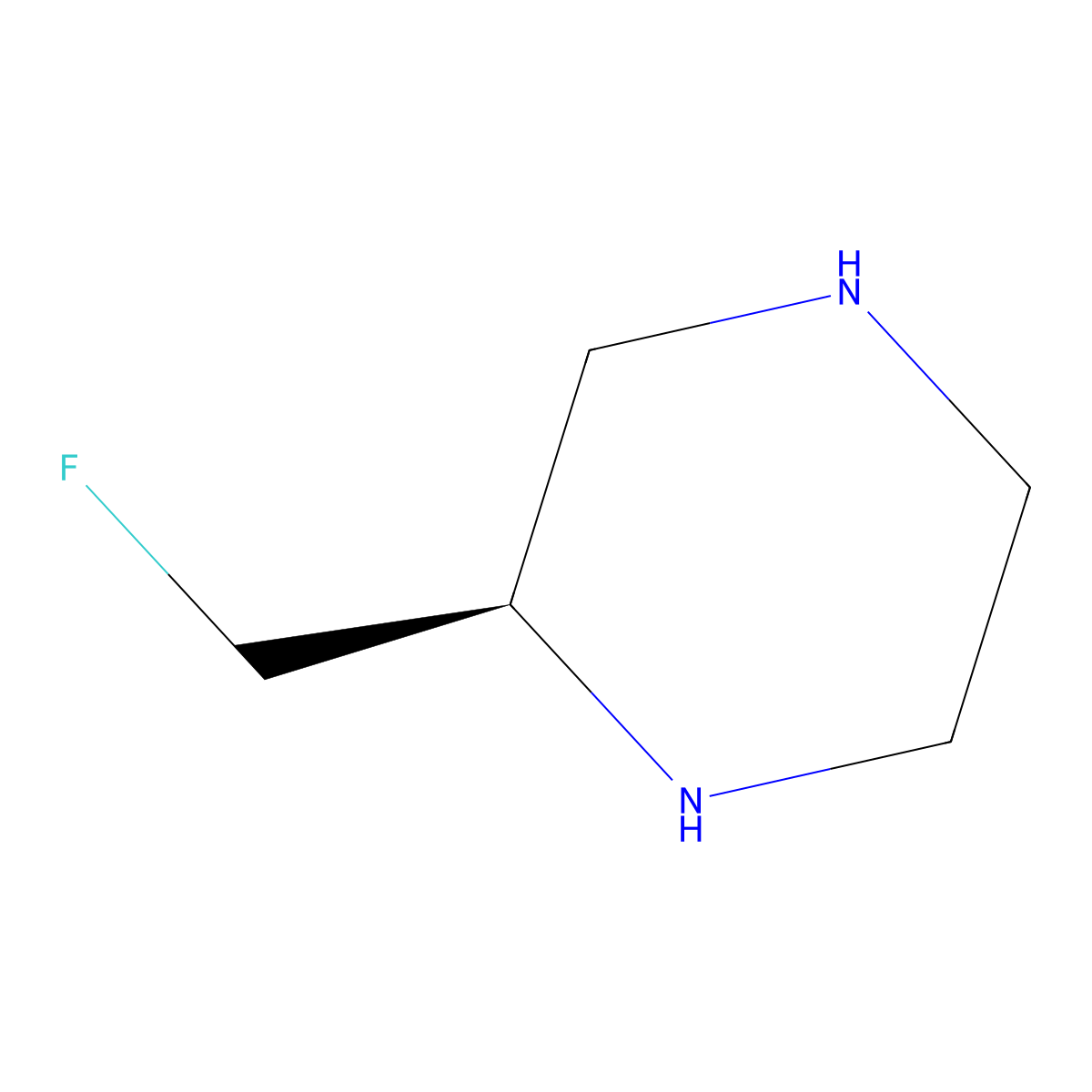 (R)-2-(Fluoromethyl)piperazine molecular structure, CAS 725206-94-0