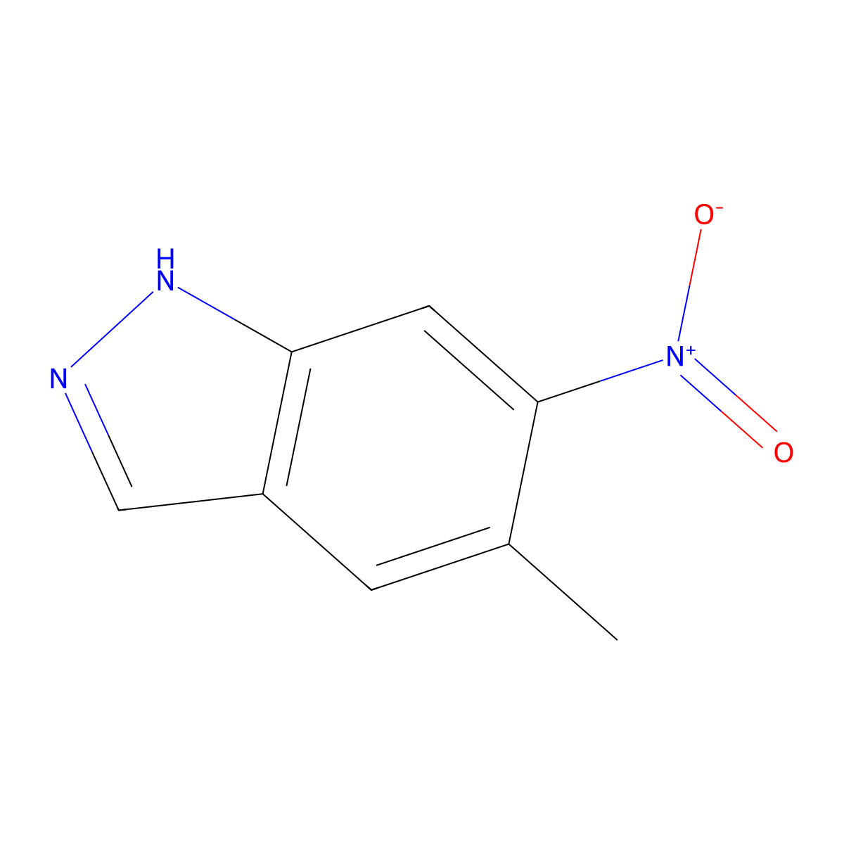 5-methyl-6-nitro-1H-indazole molecular structure, CAS 72521-00-7