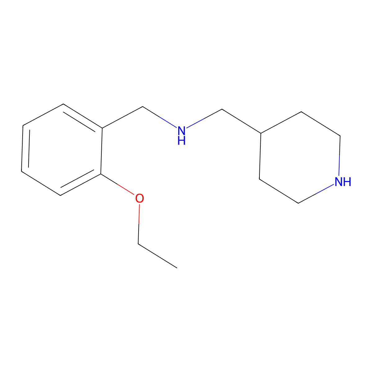 N-(2-ethoxybenzyl)-N-(4-piperidinylmethyl)amine molecular structure, CAS 725211-83-6