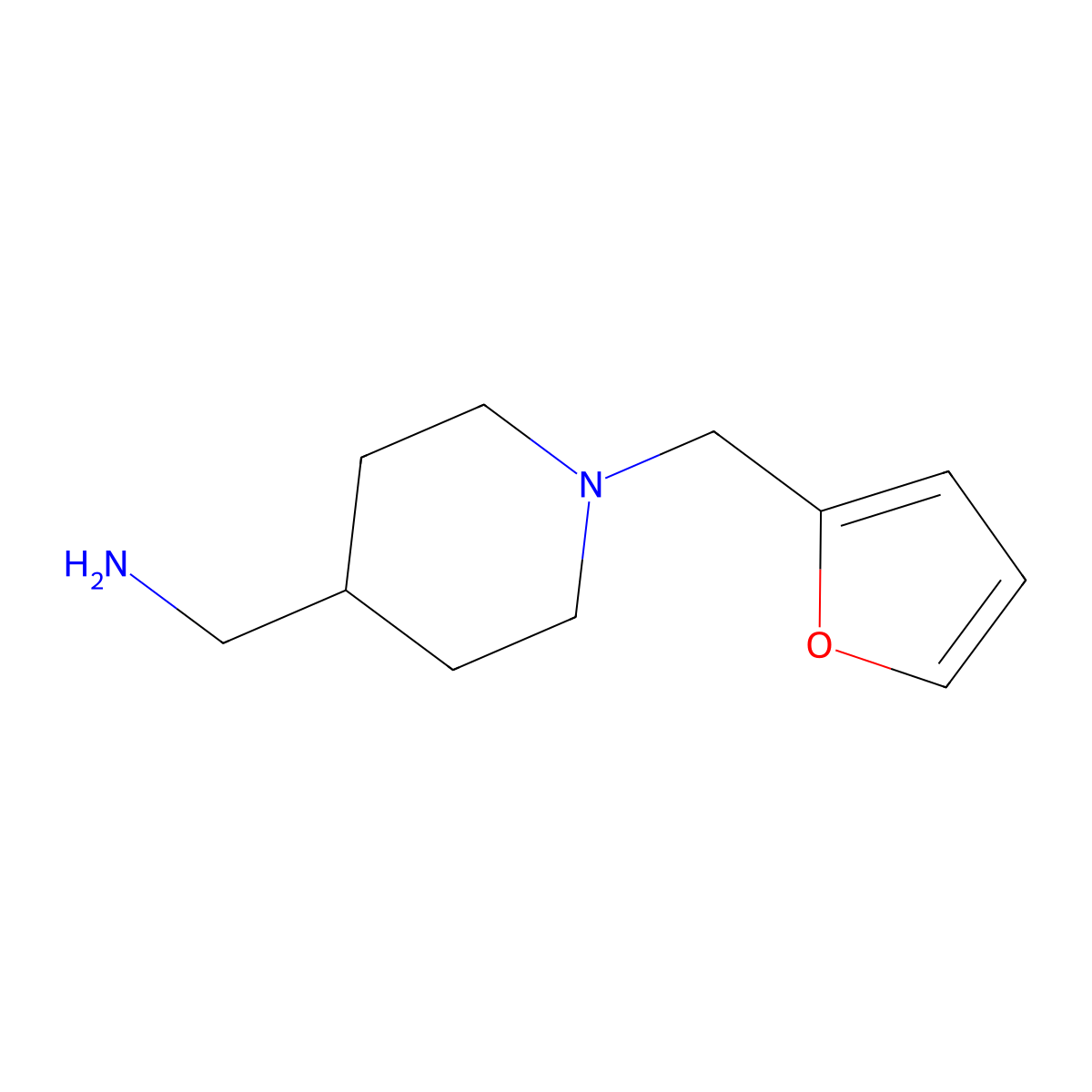 [1-(2-Furylmethyl)piperidin-4-yl]methylamine molecular structure, CAS 725211-89-2