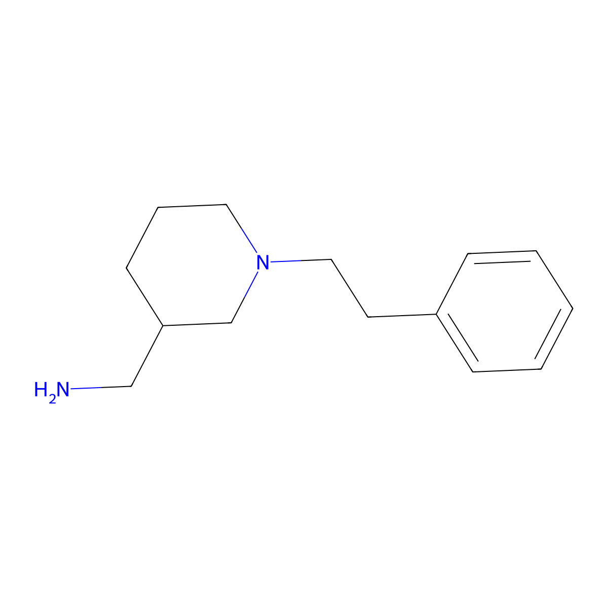 1-[1-(2-Phenylethyl)piperidin-3-YL]methanamine molecular structure, CAS 725212-69-1