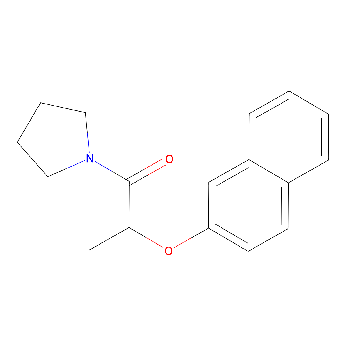 2-(2-Naphthyloxy)-1-pyrrolidinylpropan-1-one molecular structure, CAS 725214-71-1